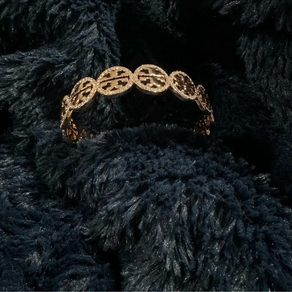 Tory Burch Rose Gold Floral Filigree Bracelet - Picture 7 of 11